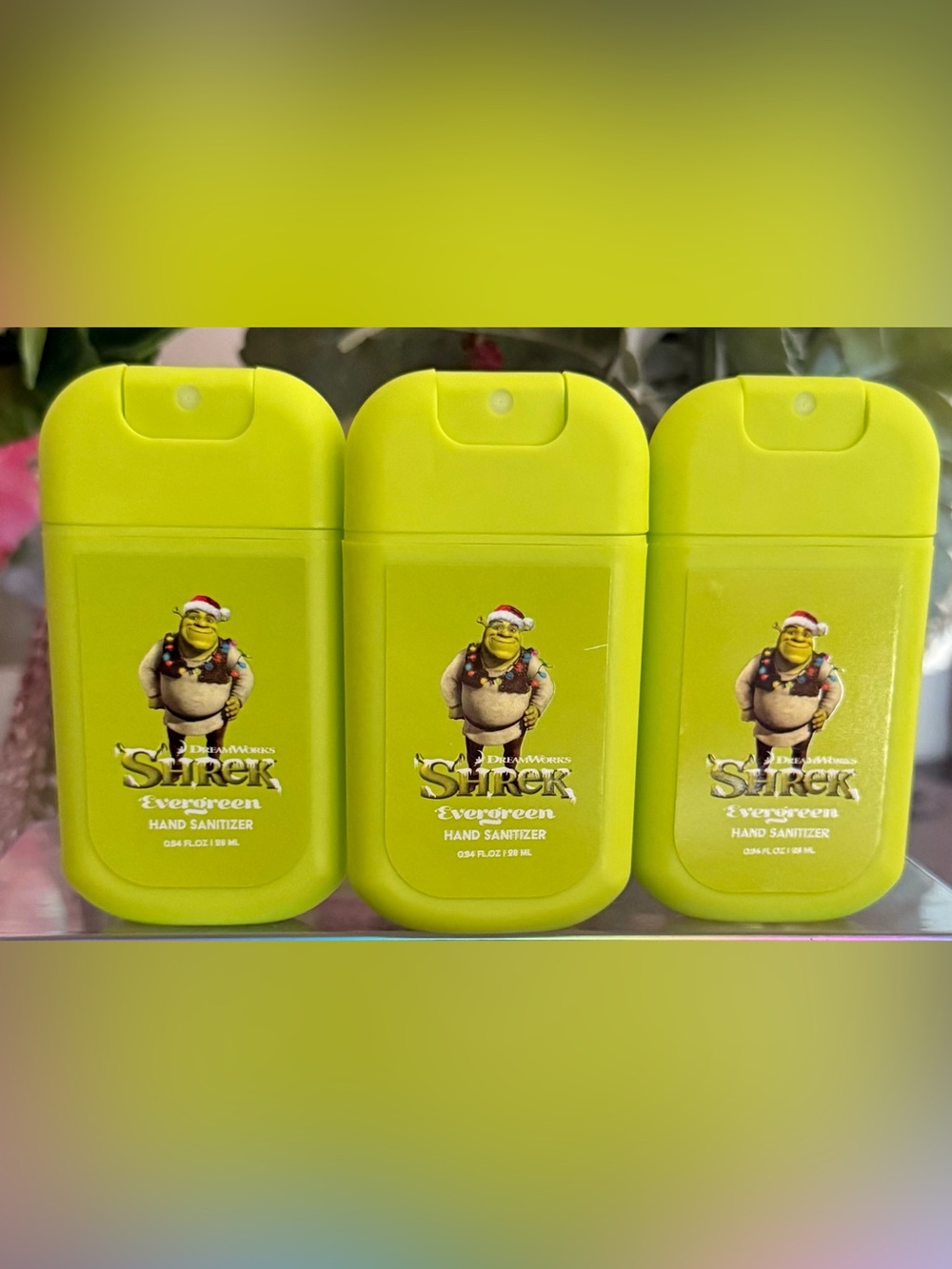 🆕🫧 “SHREK” LIMITED EDITION 3-PIECE HAND SANITIZER SET. EVERGREEN SCENTED. NEW!